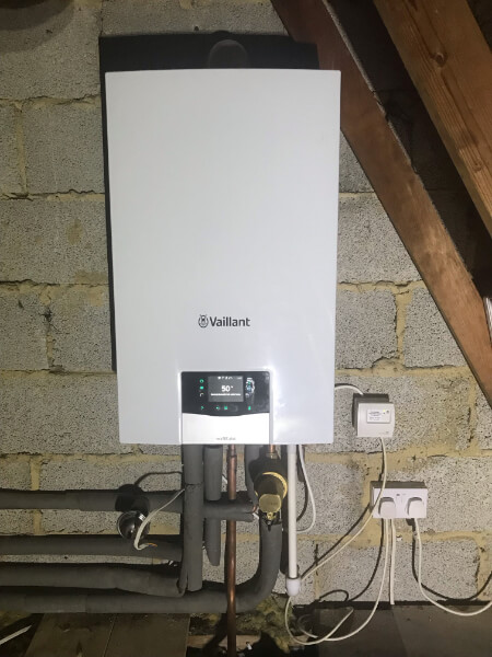 new vaillant boiler installed in loft